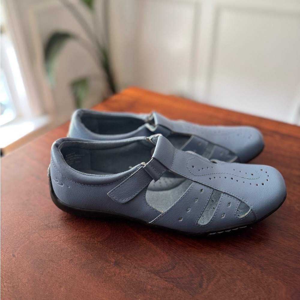 DR SCHOLLS Size 10 W Advanced Comfort Series Light Blue Mary Jane Loafer